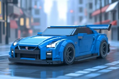 Blue Nissan GTR in Roblox