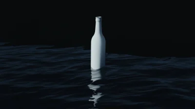 Silhouette of Sake Bottle