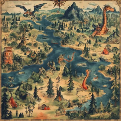 Antique Fantasy Map