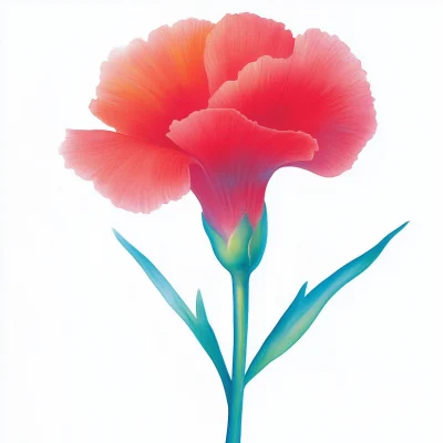 Red Carnation Illustration