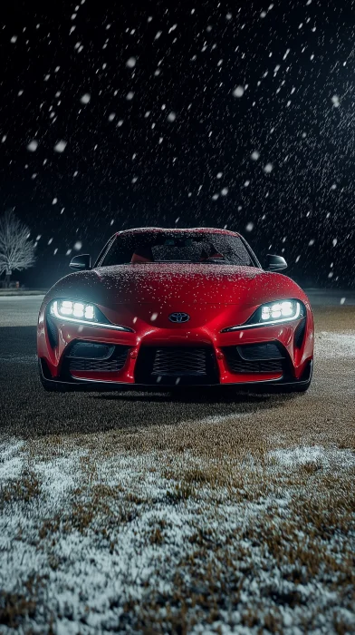 Toyota GR Supra in Snow