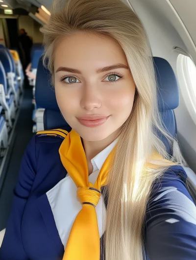 Flight Attendant Selfie