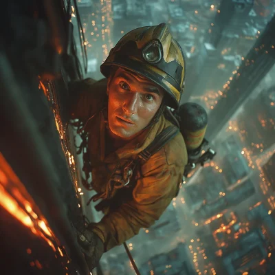 Firefighter in Action