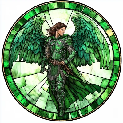 Stained Glass Archangel Michael