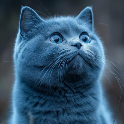 Chubby Blue Cat