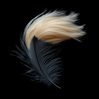 Minimalistic Black Feather