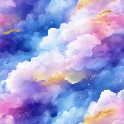 Soft Watercolor Clouds