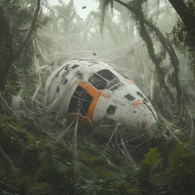 Crashed Escape Pod in Forest