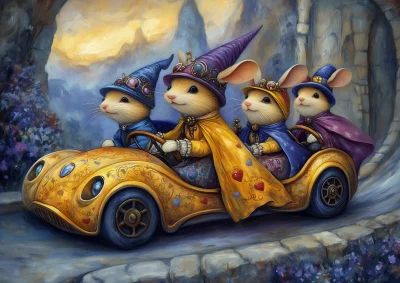 Steampunk Mouse Family Adventure