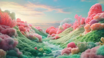 Pastel Fantasy Landscape