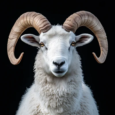 European Sheep Portrait