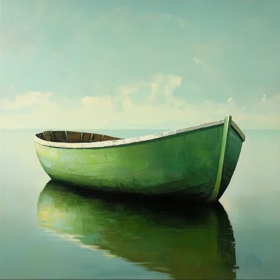 Cute Green Boat