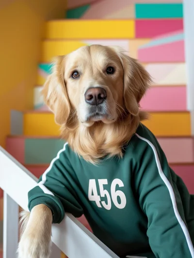 Golden Retriever in Tracksuit