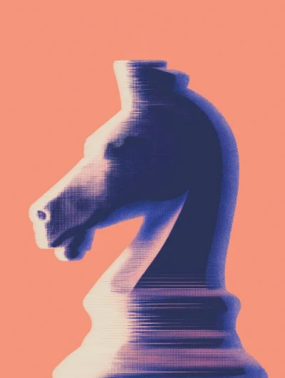 Halftone Chess Figure