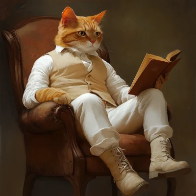 Stylish Ginger Cat