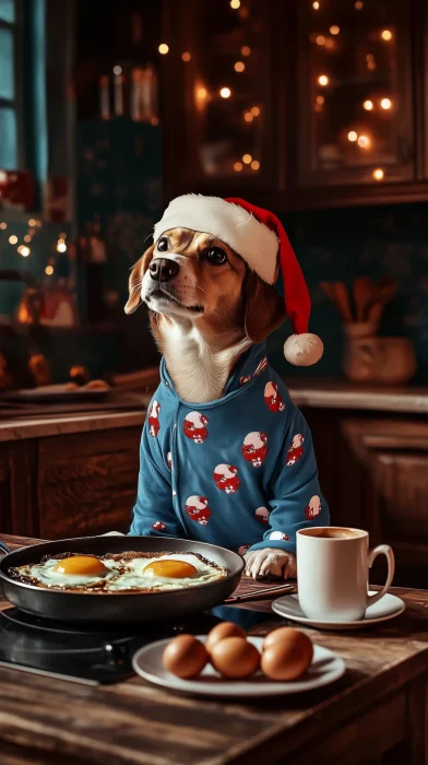 Dog in Pajamas