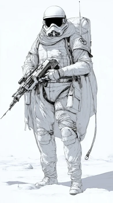 Scary Robot Snow Trooper