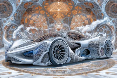 Futuristic Cyberpunk Hypercar