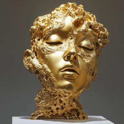 Surreal Gold Sculpture