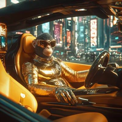 Luxurious Cyberpunk Scene