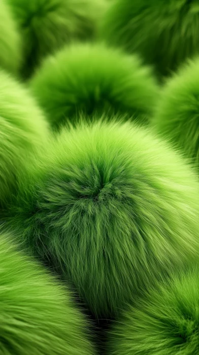 Elegant Green Fur Balls