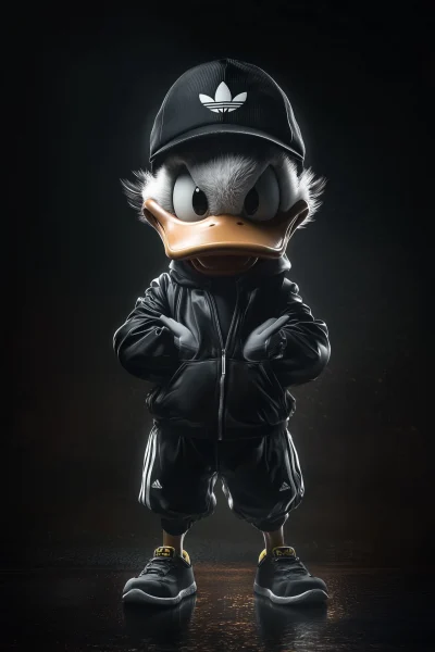 Donald Duck in Adidas Track Suit