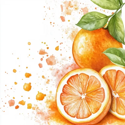 Vibrant Orange Watercolor