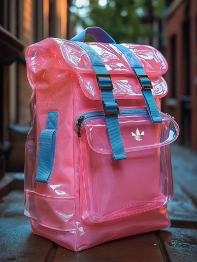 Pastel Pink Glossy Backpack