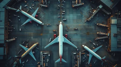 Bird Eye View of Airport Terminal