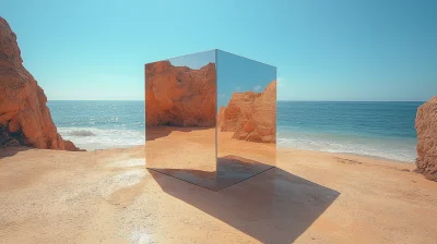 Minimalist Cube Sculpture