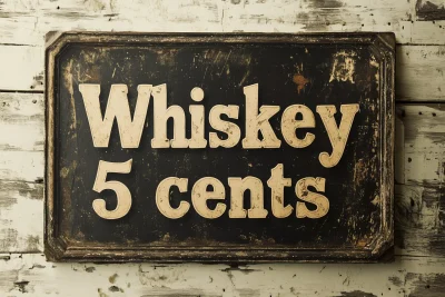 Antique Whiskey Typography Print