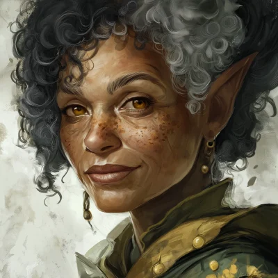 Elderly Halfling Druid Portrait