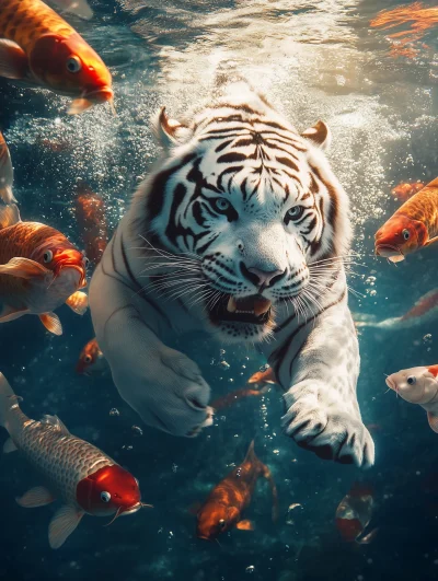 Tiger Underwater