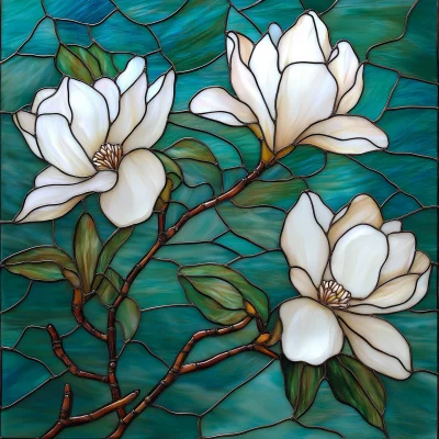 Stained Glass Magnolias