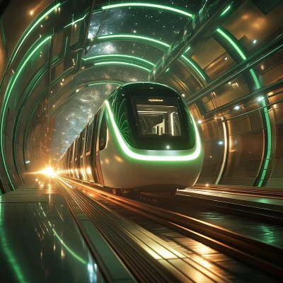 Futuristic Metro Train