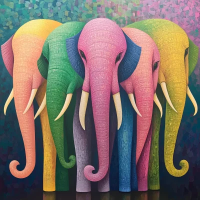 Colorful Elephants