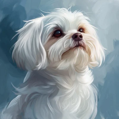 Cute Maltese Dog Portrait