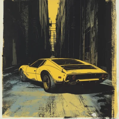 1970 DeTomaso Pantera in Yellow