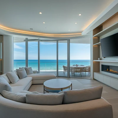 Oceanfront Condo Living Room