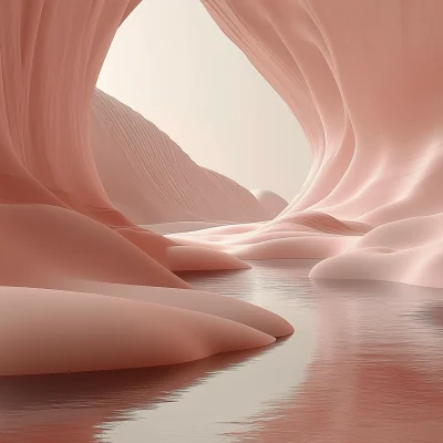 Winding River in Desert