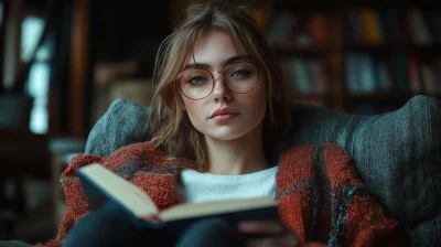 Tired Lady Reading