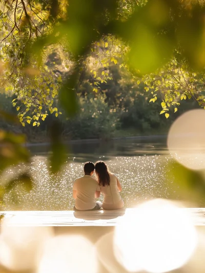 Couple by the Lake