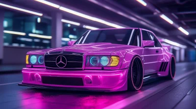 Retrowave Mercedes