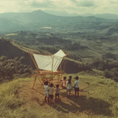 1980s Ultralight Aircraft Art