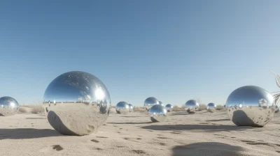 Desert with Silver Balls