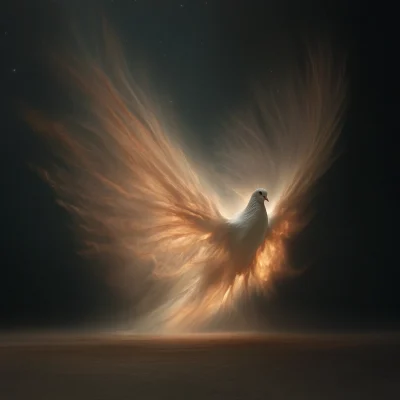 Burning Dove Wings