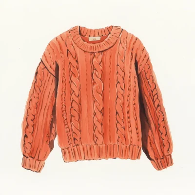 Terracotta Cable Knit Sweater