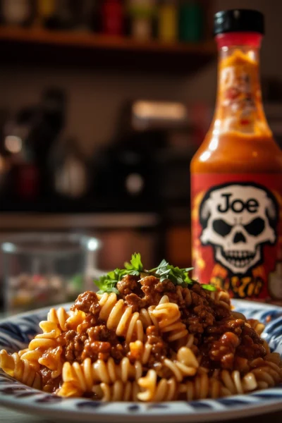 Fusilli with Ground Beef