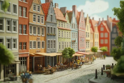 Summer Street in Gdansk