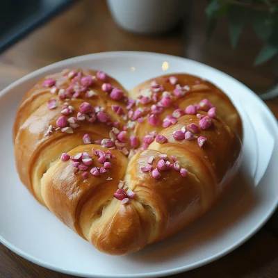 Heart Shaped Brioche Bun